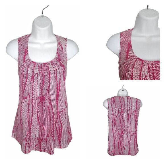 Banana Republic Factory | Print Shirred Neck Tank - Picture 1 of 9